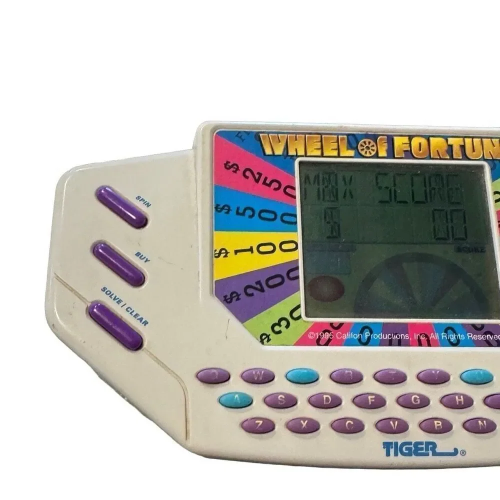 Wheel Of Fortune Handheld Game Vintage 1995 Tiger Electronics WORKS!